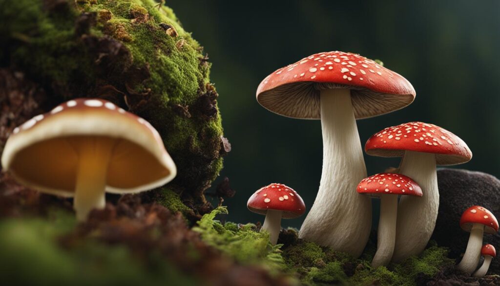 edible mushrooms and inedible mushrooms