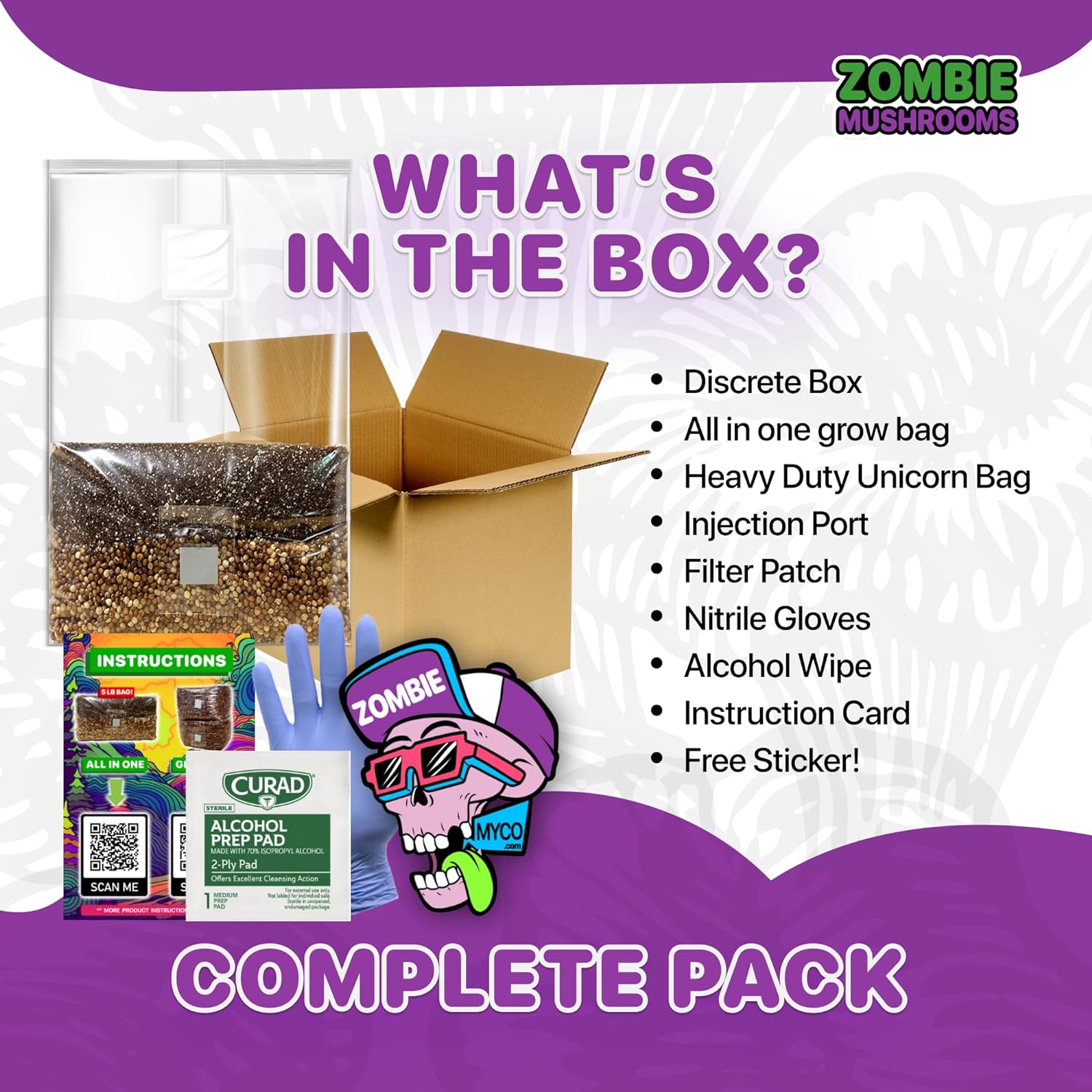 1739770986_81fj5aITx1L._AC_SL1500_.jpg All in One Mushroom Grow Bag, 5lb Mega Bag,Sterilized Grain and CVG Substrate, Mushroom Grow Kit, Grow Mushrooms at Home, Growing Bag with Injection Port, Bring Your Own Spores (3) - Image 4