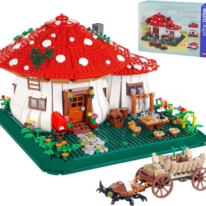 Mushroom House Building Blocks Sets(2233PCS),Creative Ideals Treehouse Building Blocks, Best Gift for 6+ Boys, Girls or Adults