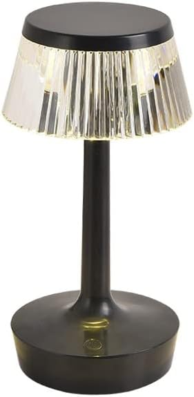 Mushroom Crystal Diamond Table Lamp Touch Projection Atmosphere Lamp Table Bedroom Bedside Led Night Lamp Desk Decoration(Black)