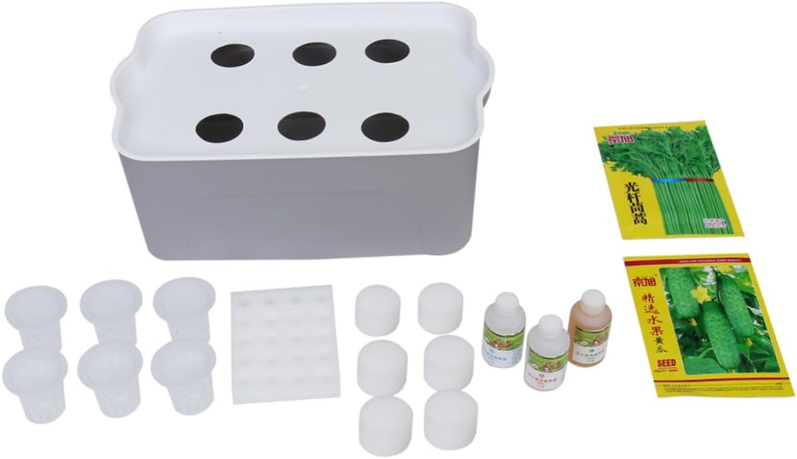 51-TIq2eCOL._AC_SL1244_.jpg 1pc Box Growing Machine Smart Planter Hydroponic Food Grade Bucket Mini Microgreens Growing Kit Mushroom Growing Kit Fish Pot Sprouts Growing Kit Cup Harvest Supplies Buckets White