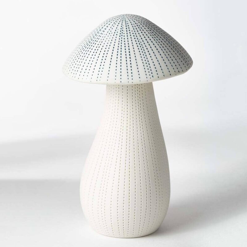 VivaTerra Handcrafted Ceramic Mushroom Diffuser, Aromatherapy Essential Oil Diffuser Shaped Like a Mushroom, Ceramic Diffuser for Bathroom, Entryway, Kitchen (Large)