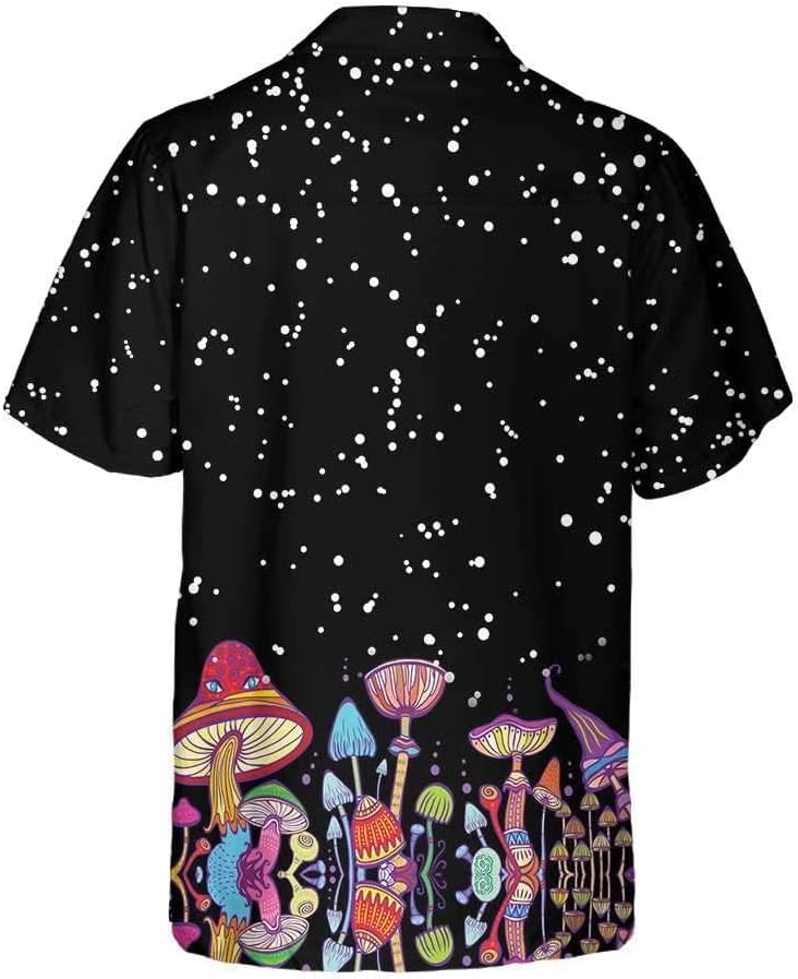 51R1o65IeNL._AC_SL1000_.jpg HYPERFAVOR Short Sleeve Mushroom Shirts for Men & Women- Mushroom Hawaiian Shirts- Best Mushroom Gifts - Image 2