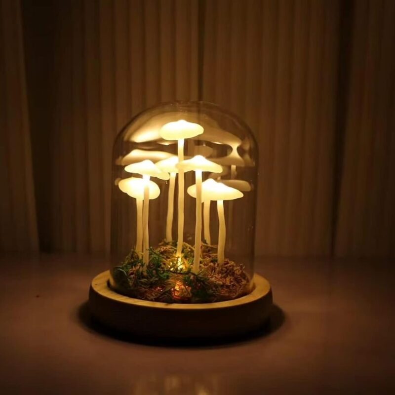 Hand-Made Original Night Light/Cute Retro Mushroom Night Light/Gift Light/Handmade Mushroom lamp (Finished Battery)