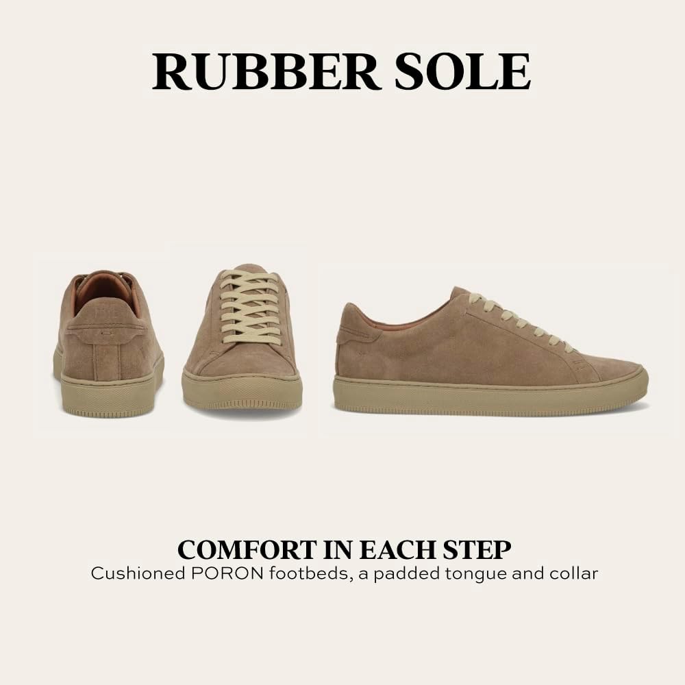 51uZR8rBIZL._AC_SL1000_.jpg Frye Astor Low Lace Sneakers for Men Crafted from Leather with Artisanal Hand-Tacking Details, Cushioned Poron Footbeds, Padded Collar and Tongue, and Waxed Cotton Laces - Image 6