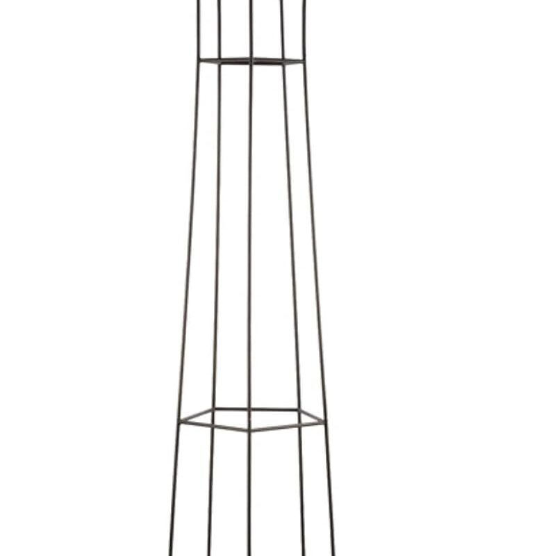 Achla Designs PYL-09 Mushroom Garden Pylon Trellis Climbing Plants Support, Wrought Iron, 72-in H, Roman Bronze