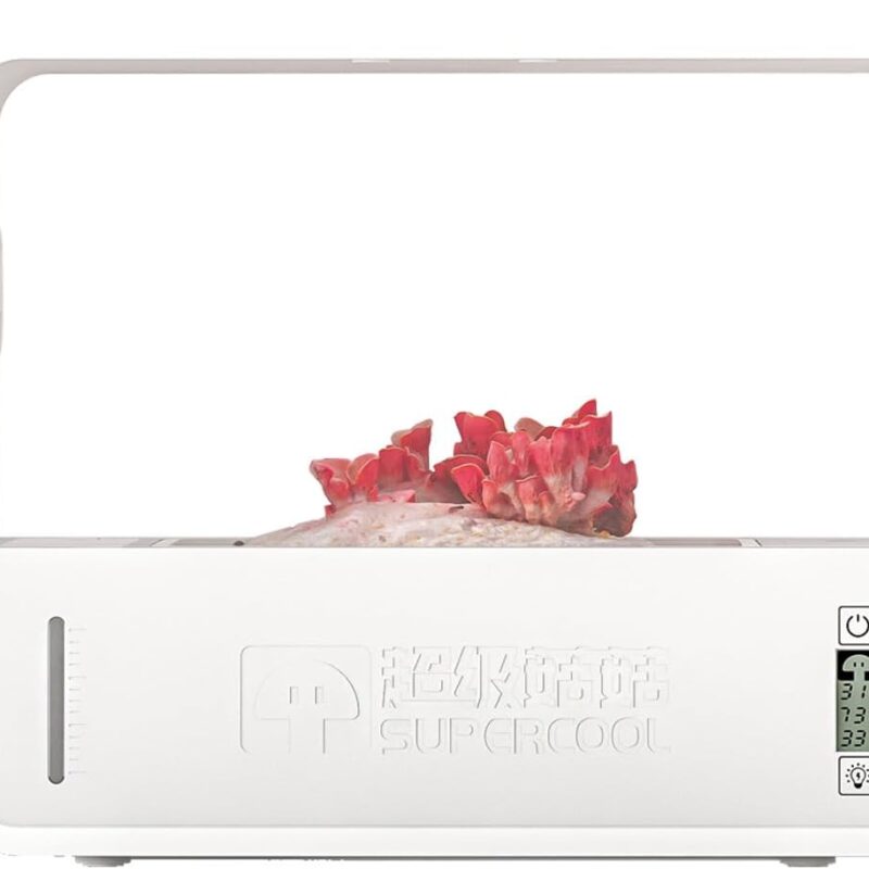 Mushroom Monotub Grow Kit, Intelligent Mushroom Eco Box with Lighting,Mushroom Growing Box Automatic Humidification Automatic Exhaust