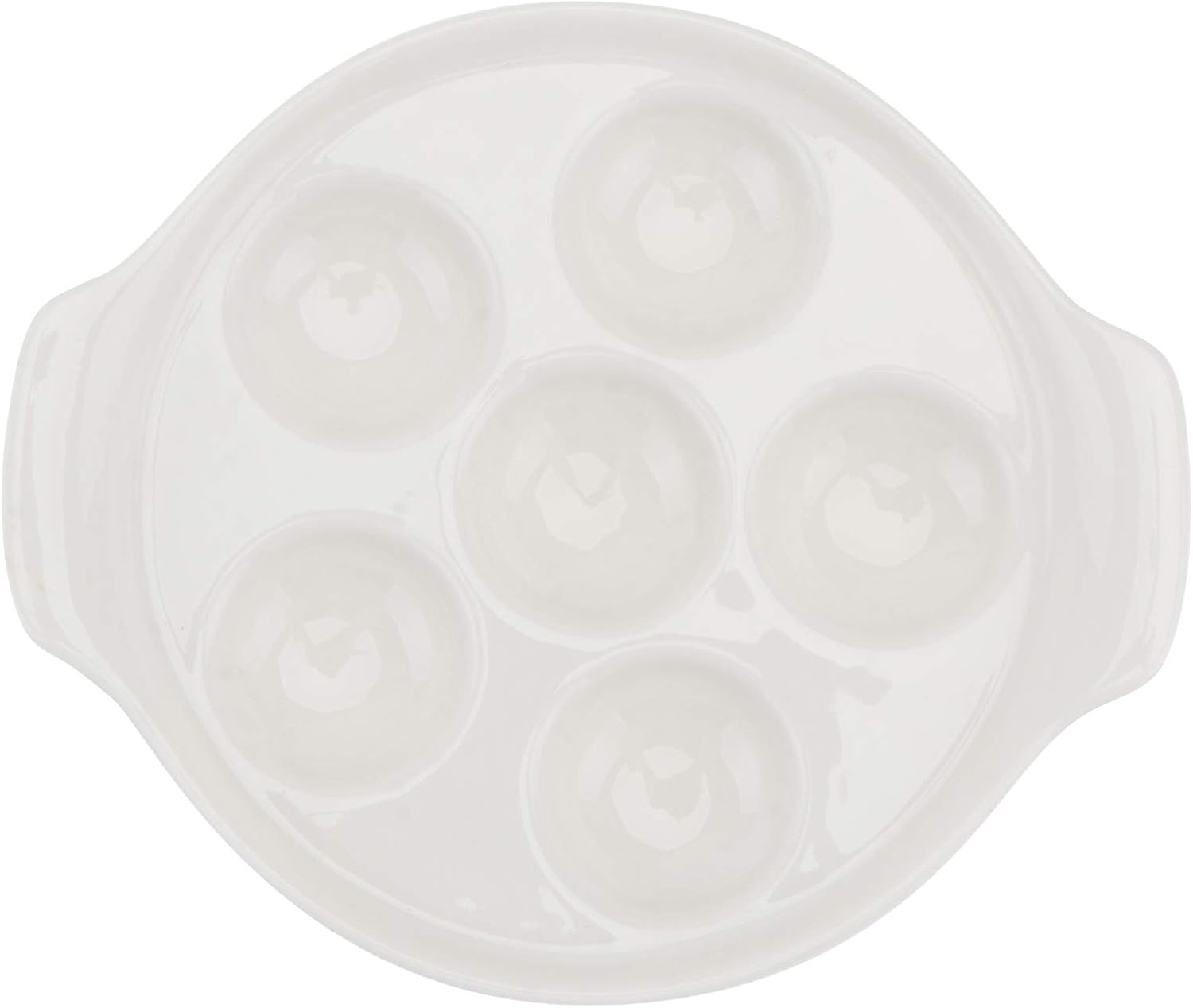 51zgXp3p07L._AC_SL1500_.jpg 2Pcs Ceramic Snail Dish 6-Hole Escargot Plate Oyster Serving Pan Mushroom Plate Seafood Baking Cooking Dish Escargots Tableware for Home BBQ Plate