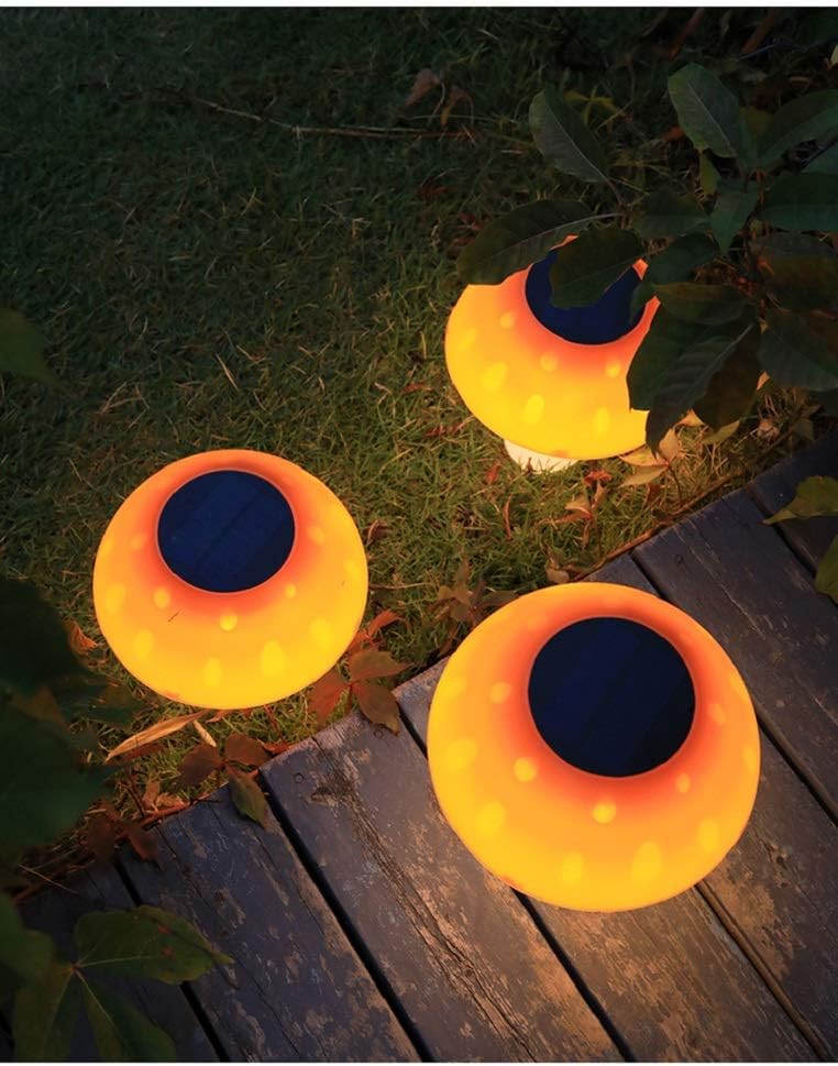 614Nl3jFdL._AC_SL1000_.jpg Solar Mushroom Lights Outdoor Ground LED Landscape Lights Light Sensor Light, Waterproof Solar Lights for Garden,Backyard,Step,Grass Ground(2 Pack, Warm White) - Image 4