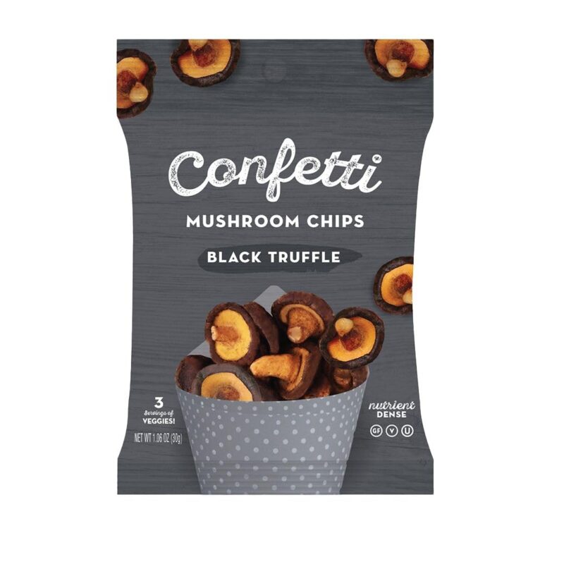 36-pack Confetti Snacks Mini Mushroom Chips (Black Truffle) - 1.1 oz*36 mini bags