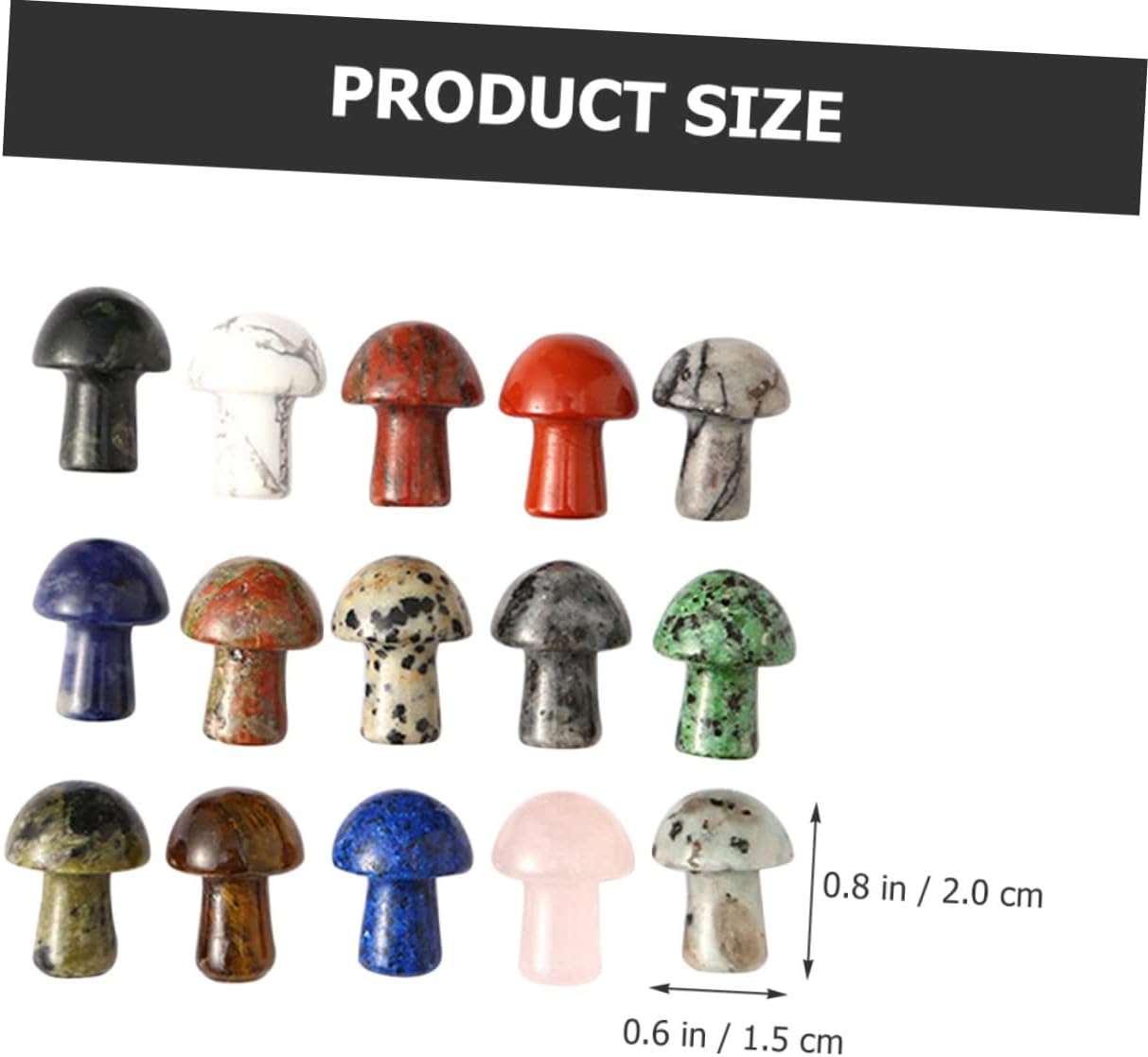 617wzkzsLL._AC_SL1264_.jpg Sosoport 5sets Crystal Mushroom Ornament Cake Decorating Mushroom Stuff Cupcake Toppers Mushroom Decor Plants Decor Mushroom Crystals Bulk Mushroom Stones Plant Accessories Natural 15pcs*5 - Image 5