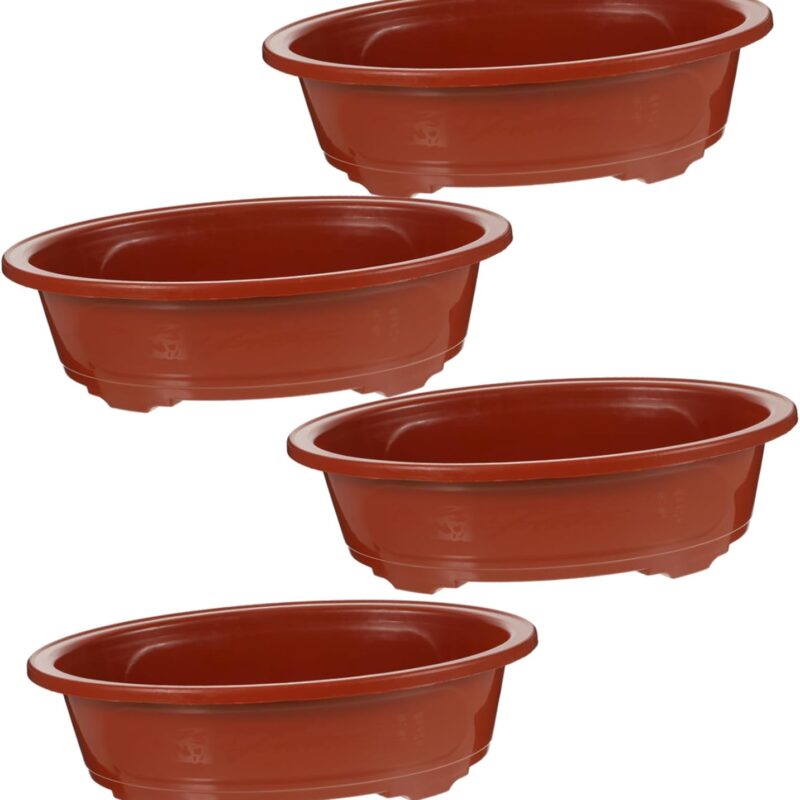 2sets Flowerpot Planter Bowl Indoor Pot Succulent Pots Bonsai Tree Pot Funny Plant Pots Bonsai Training Planter Bowl Planter Bonsai Pot Succulents Planter Pots Plastic 4pcs*2
