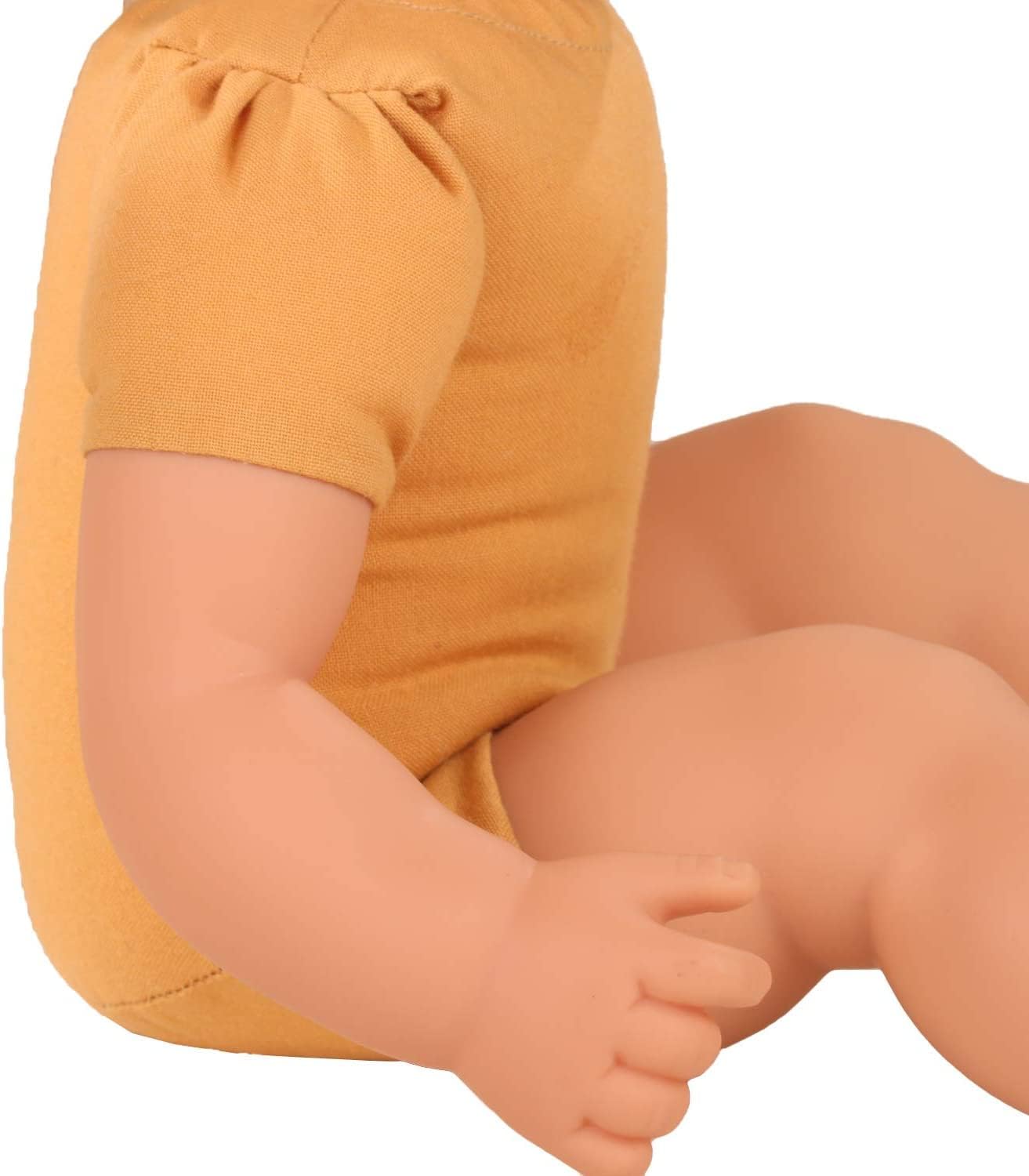 61ID6f3wLwL._AC_SL1500_.jpg Gotz Maxy Muffin Lucky Mushroom - 16.5" Soft Bald Baby Doll - Image 4