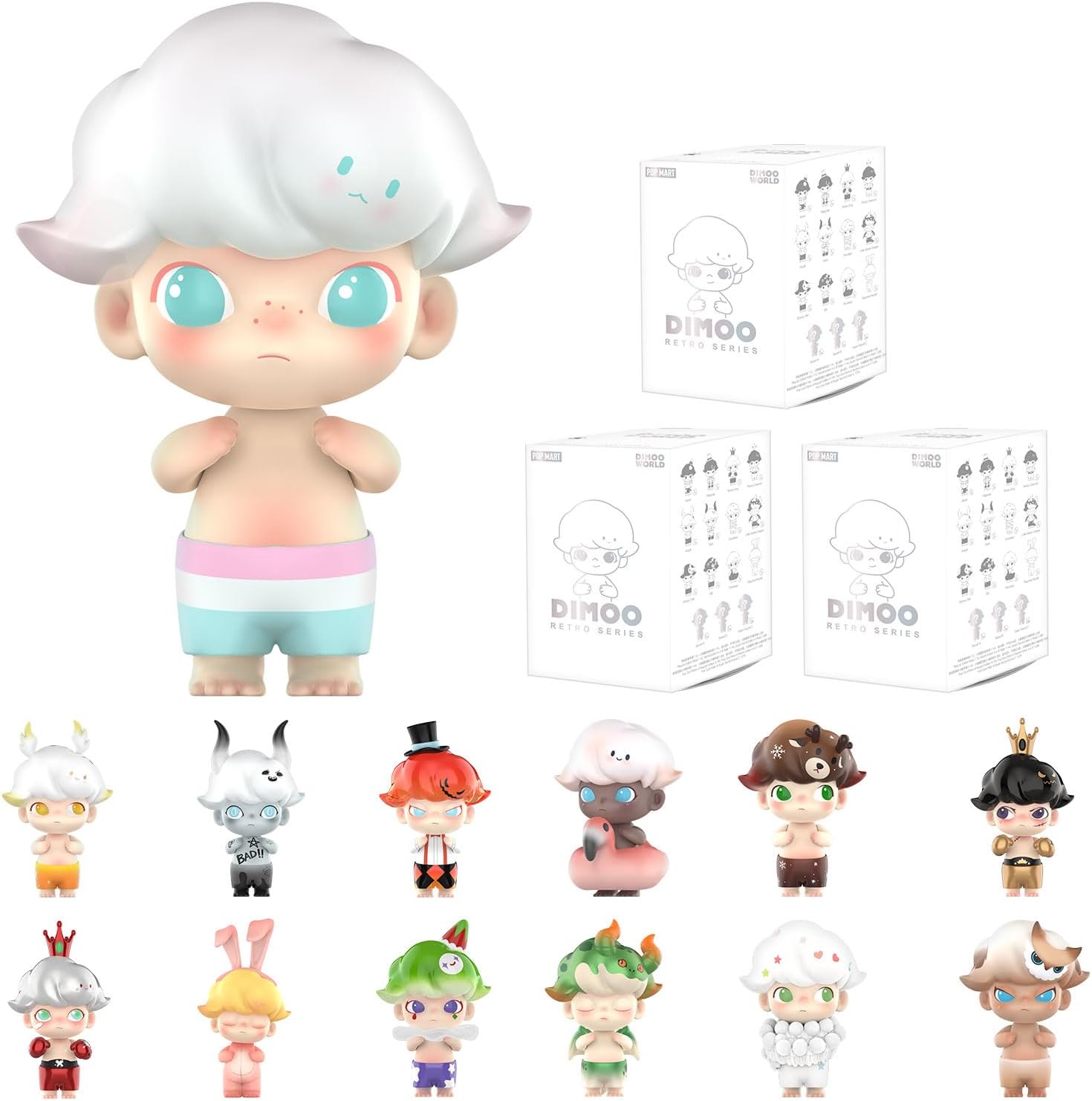 61Kq8RLlRsL._AC_SL1500_.jpg POP MART DIMOO Retro Blind Box Figures, Random Design Toys for Modern Home Decor, Collectible Toy Set for Desk Accessories, 3PC