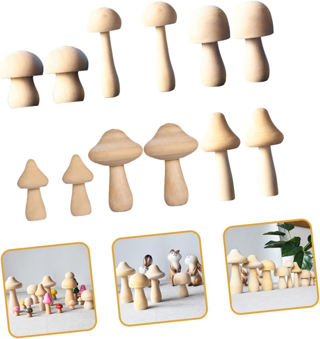 61L7hQWXxdL._AC_SL1319_.jpg 60 Pcs Small Wood Mushroom Painting Mushroom Wooden Mushroom for Crafts Wood Mushroom Figures Wooden Graffiti Mushroom Children Graffiti Prop Blank Mushrooms Mushroom Statue - Image 9