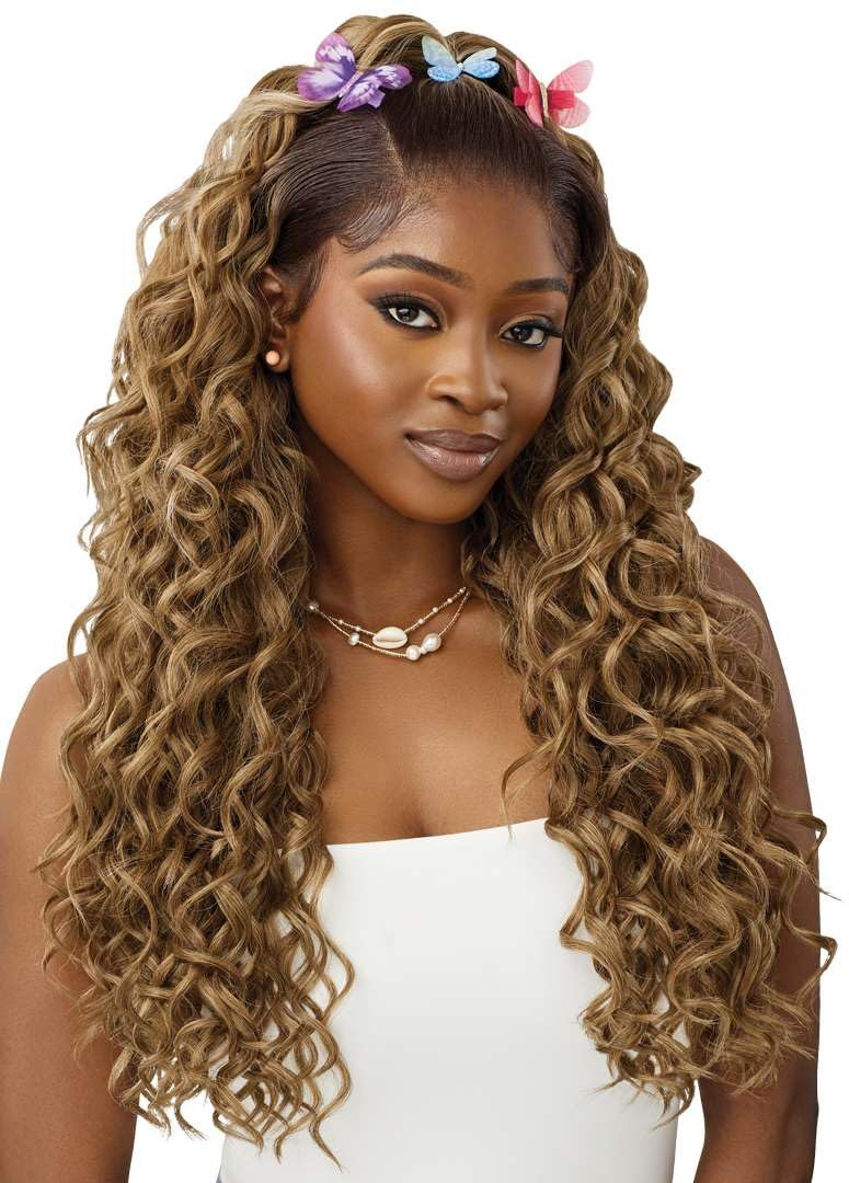61OU81lkKaL._SL1080_.jpg Outre Lace Front Wig - Perfect Hair Line 13X6 - Esmera (DR4/MUSHROOM BLONDE) - Image 3
