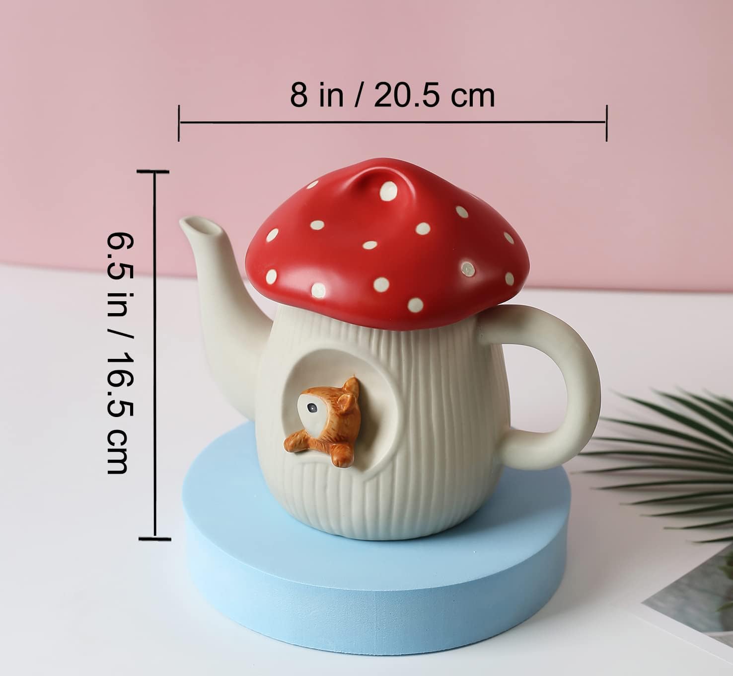 61VhhNsnmNL._AC_SL1476_.jpg Cute Mushroom Mug with Saucer & Teapot - Image 6