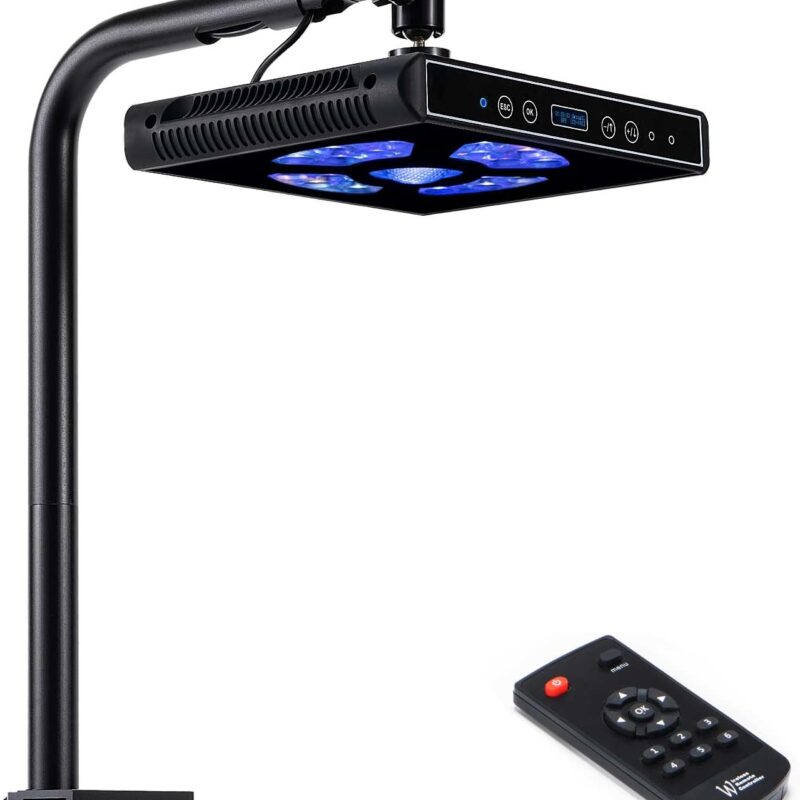 Aquarium Lights-100 watt 5 Channels Sunrise Sunset Moonlight Reef Lights for Coral SPS LPS Saltwater Tank(Black)