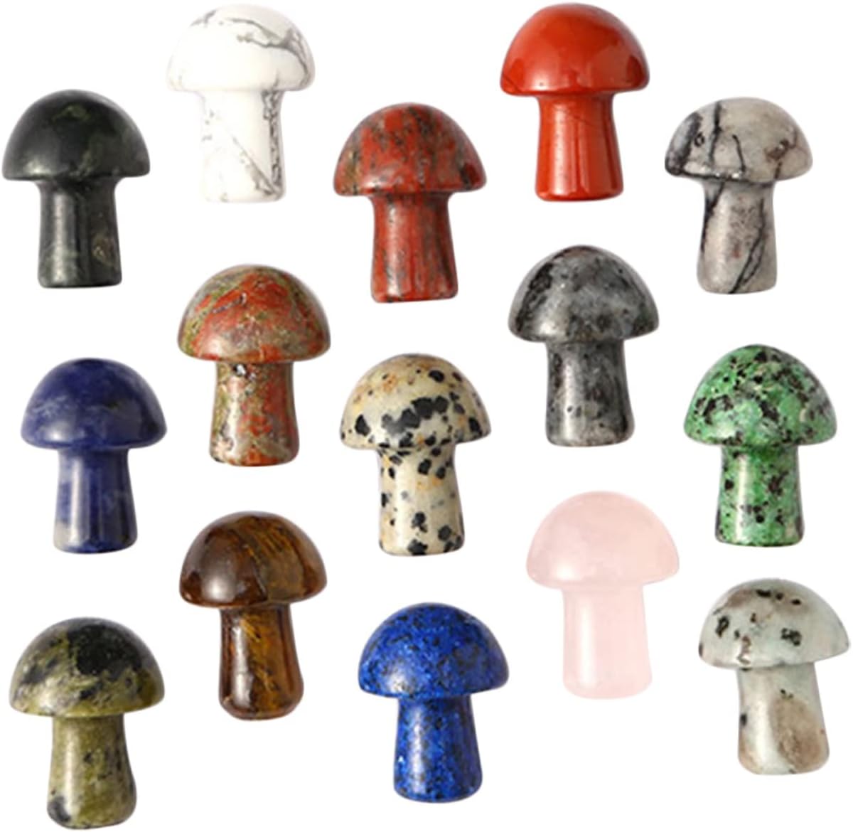 61bNIHgxA9L._AC_SL1223_.jpg Sosoport 5sets Crystal Mushroom Ornament Cake Decorating Mushroom Stuff Cupcake Toppers Mushroom Decor Plants Decor Mushroom Crystals Bulk Mushroom Stones Plant Accessories Natural 15pcs*5 - Image 9