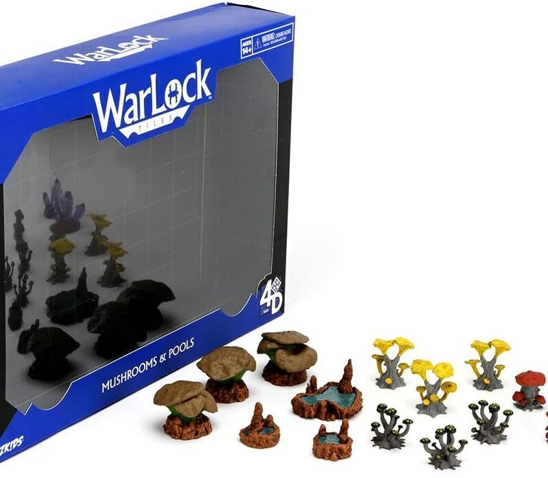 WizKids Warlock Tiles: Accessory – Mushrooms & Pools