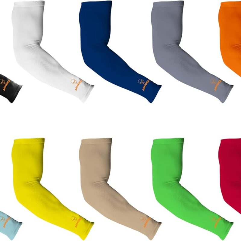 ARMORAY Arm Sleeves for Men or Women - Tattoo Cover Up - Cooling Sports Sleeve for Basketball Golf Football