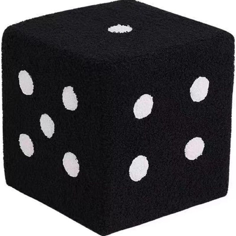 Cocoarm Dice Chair, Foot Rest Stool Dice Stool Cube Mushroom Foot Stool Creative Stool for Living Room Bedroom Office, Removable and Washable (11.4x11.4x9.8 inches)