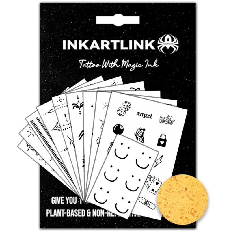 Semi Permanent Tattoo, 10pcs finger tattoo stickers, suitable for women's tattoos, mini tattoos, exquisite, realistic, waterproof, entry-level tattoos(Finger Tattoo Combination)