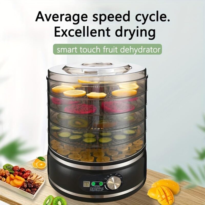 Dehydrator 500W Mushroom Dehydrator Food Preserver with Adjustable Temperature Control And 5-Tray Quiet Operation for Beef Turkey Chicken Fish Jerky Fruits Vegetables