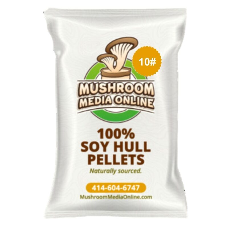 100% Soy Hull Mushroom Pellets - Ideal and Fast-Growing Substrate for Mushroom Cultivation, Oyster Mushrooms, Shiitake, and More (160, Pounds)