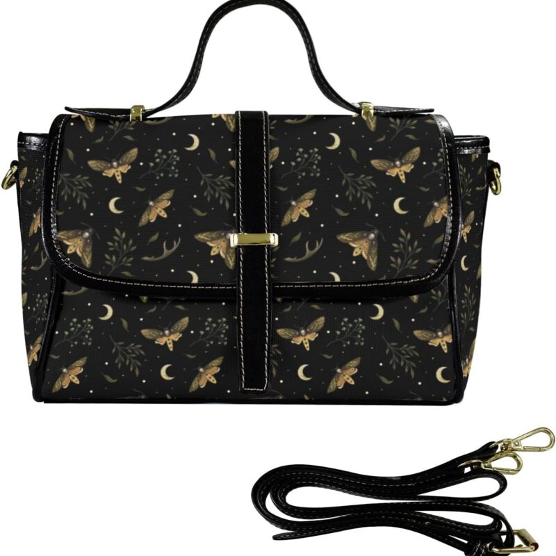Witchy Satchel Purse, Goblincore Mushroom Handbag, Fairycore, Witchcore, Pagan Accessories,Celestial, Forestcore,Cottage Core