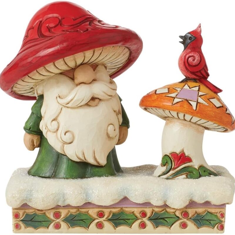 Enesco Jim Shore Heartwood Creek Four Seasons Santa by Mushroom and Bird Figurine