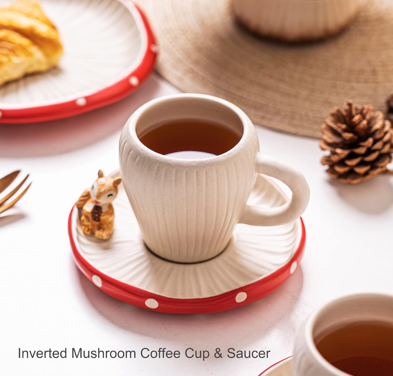 61z7KEo0R-L._AC_SL1500_.jpg Cute Mushroom Mug with Saucer & Teapot - Image 3