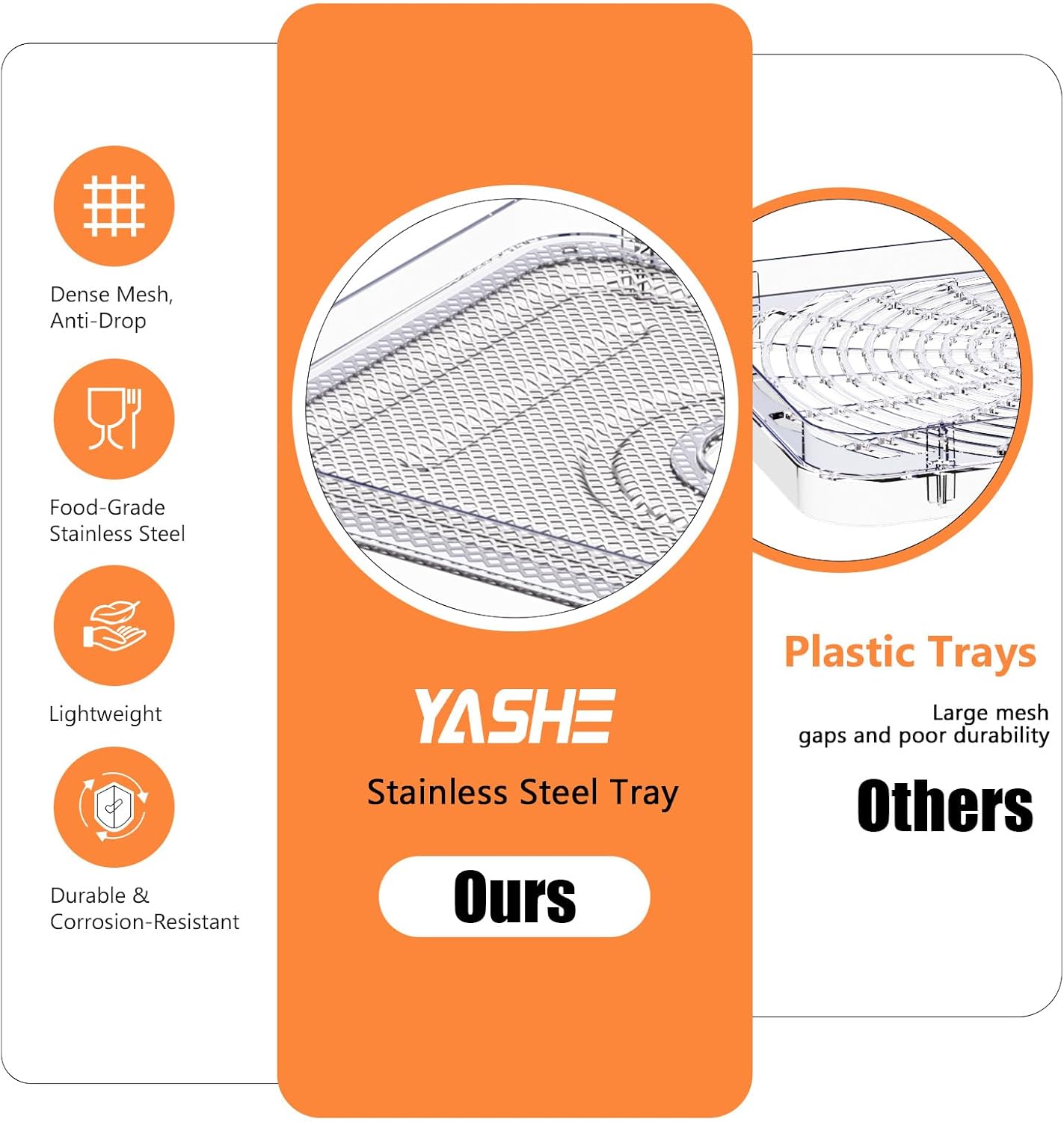 715-kavlJVL._AC_SL1500_.jpg YASHE Food Dehydrator Machine, 5 Stainless Steel Trays Food Dryer, 48H Timer and Temperature Control, Recipes Book Included, 420W Dehydrators for Food and Jerky, Herbs, Meat, Fruit, Dog Treats - Image 2