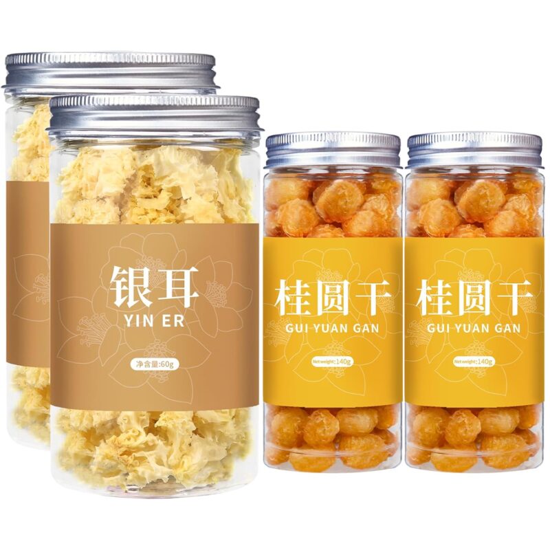 White Snow Fungus 4.23oz / 120g & Dried Longan 10oz/280g