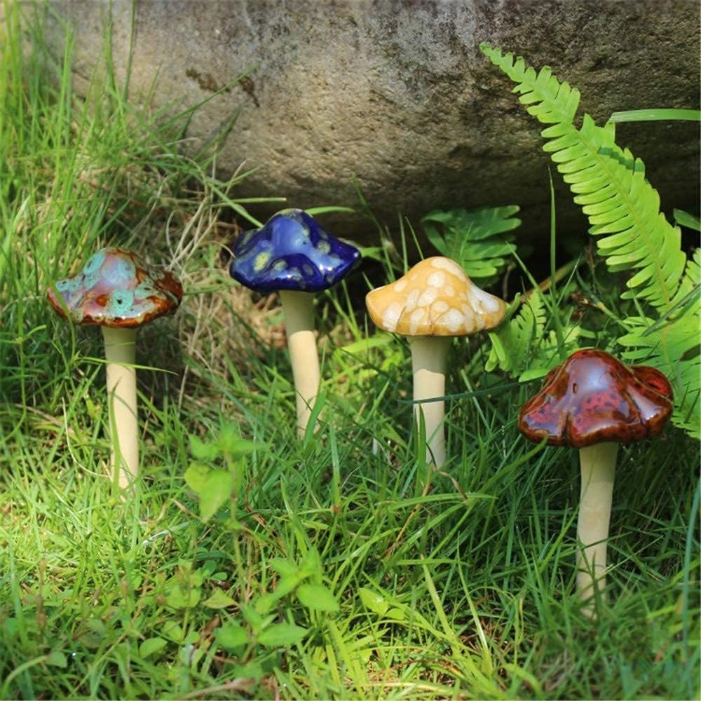719yS6r7BzS._AC_SL1000_.jpg Danmu Ceramic Mushroom 4.52" H and Polyresin Tortoise 12 9/10" x 9 2/5" x 5 1/2" Outdoor Statue, Garden Ornaments, Yard Statue for Home and Fairy Garden Decor - Image 2