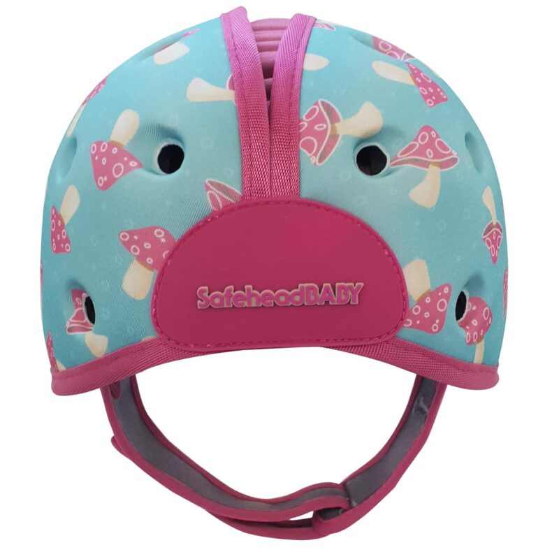 SafeheadBABY Award-Winning Infant Safety Helmet Baby Helmet for Crawling Walking Ultra-Lightweight Baby Head Protector Expandable and Breathable Toddler Head Protection Helmets - Mushroom Mint