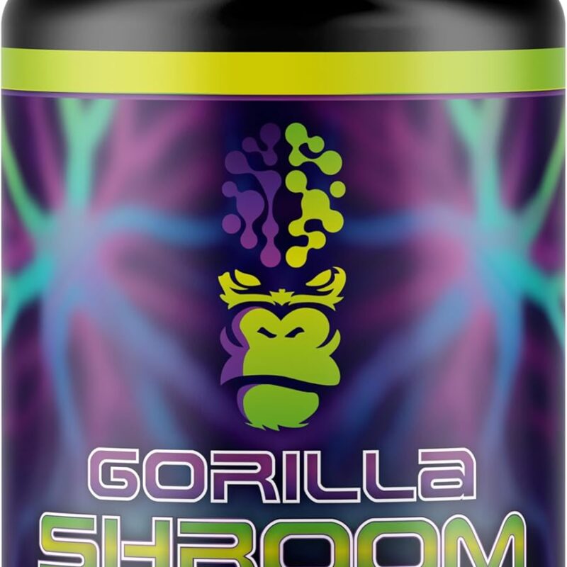 71Gkwxi0b1L._AC_SL1500_.jpg Gorilla MindGorilla Shroom Nootropic Mushroom Supplement (6700mg) - 270 Capsules,Lions Mane, Cordyceps, Reishi, Maitake,Increased Energy,Improved Immune Modulation,Enhanced Cognitive Functioning
