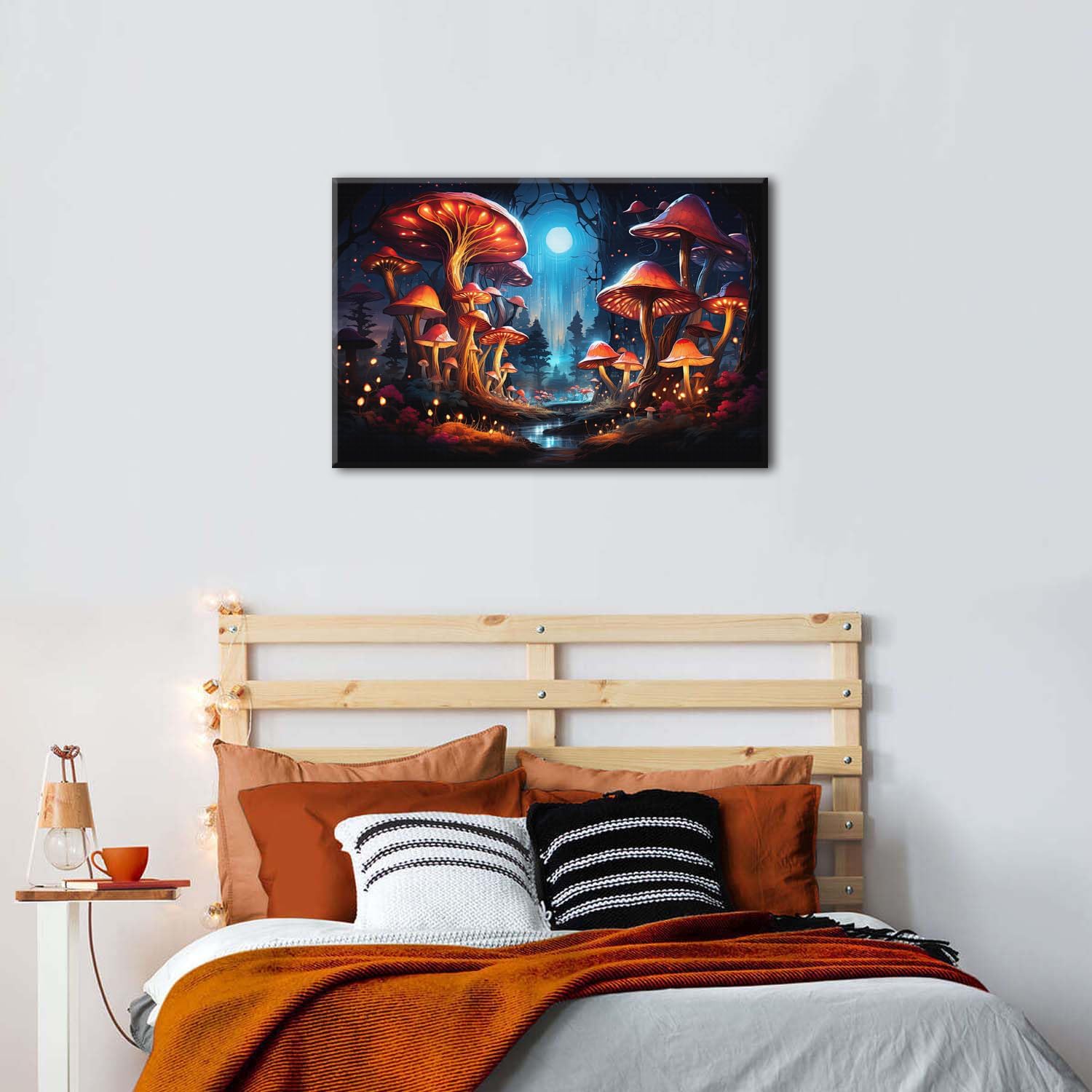 Fairy Forest Mushroom Wall Art Whimsical Pictures Canvas Prints Artwork ...