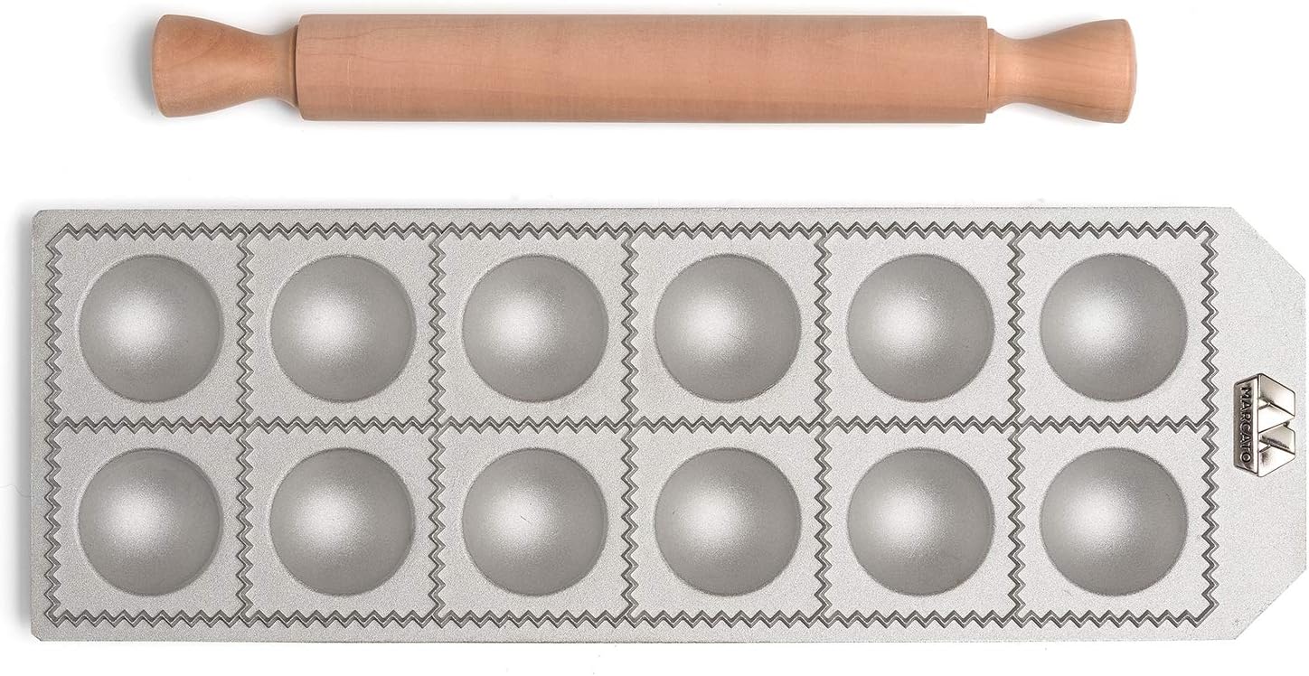 71NwBO8R32L._AC_SL1500_.jpg MARCATO Made in Italy 12 Large Round Agnolotti Ravioli Mold - Image 3