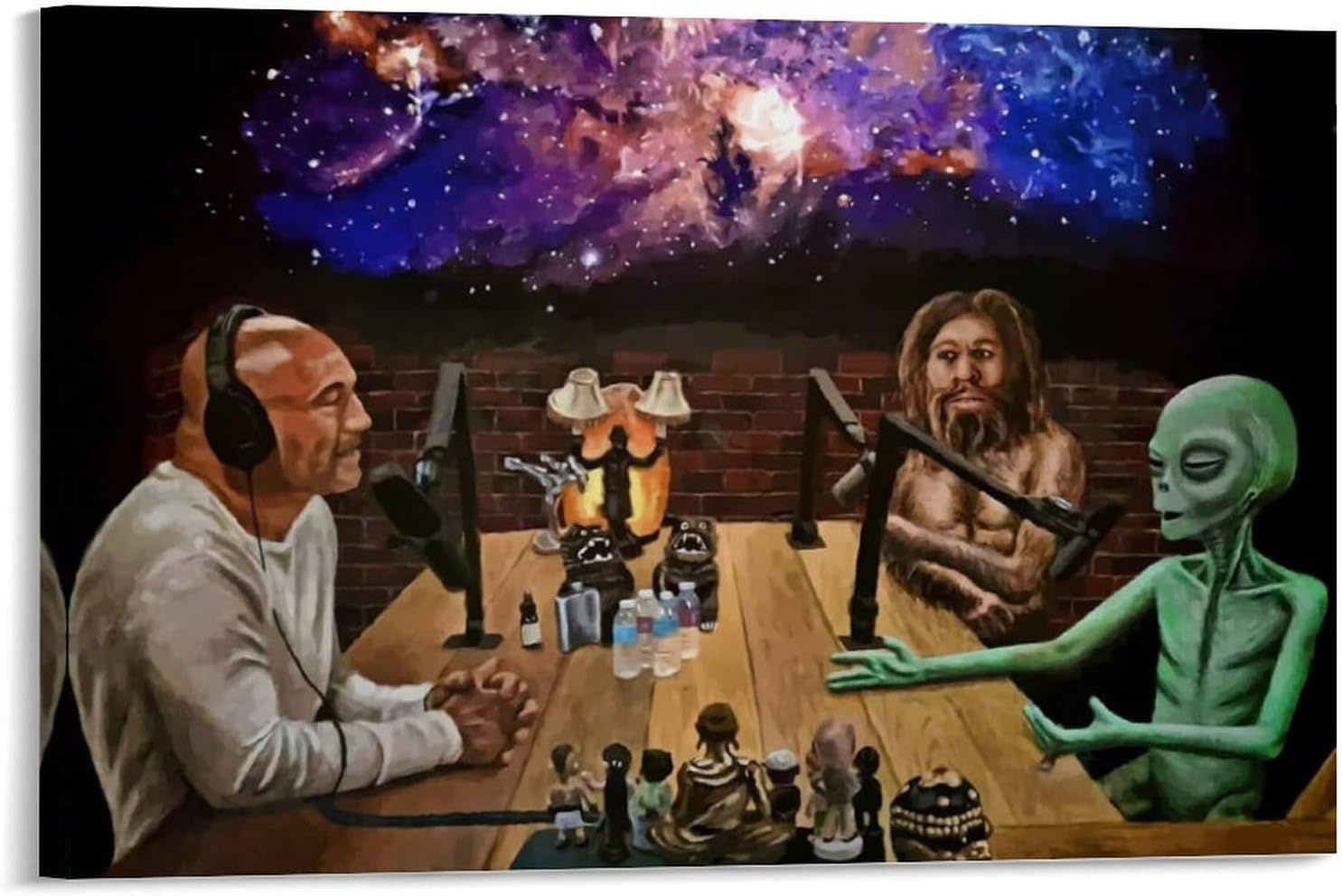 71SDmrducYL._AC_SL1500_.jpg Joe Rogan Podcast Alien Abstract Poster Canvas Poster Wall Art Decor Print Picture Paintings for Living Room Bedroom Decoration Frame-style 36x24inch(90x60cm)