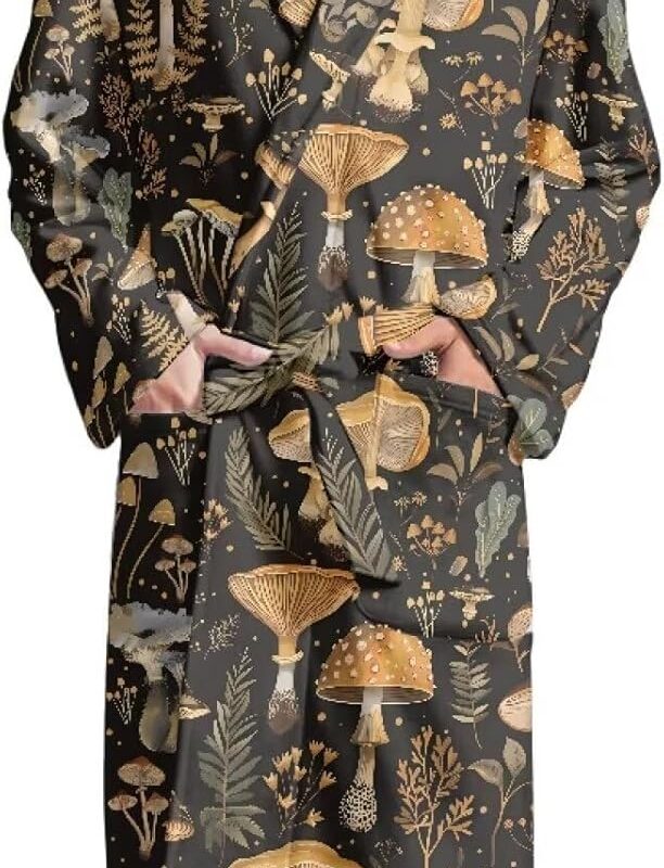 AFPANQZ Teen Boys Mens Bathrobe Long Sleeve Robes Home Sleepwears Lounge Robes Full-Length Waffle Robes Absorbent