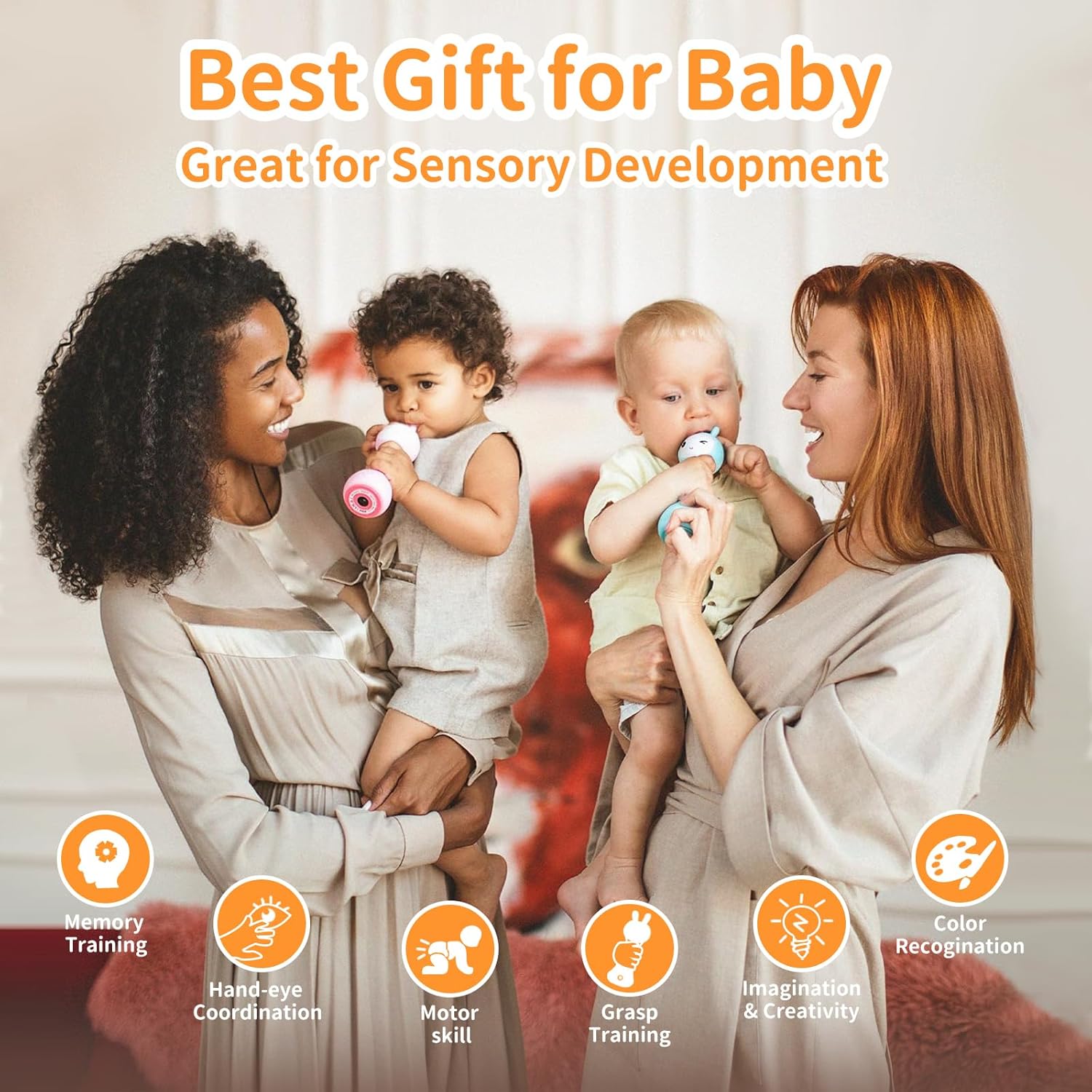 71Ytn6mmuNL._AC_SL1500_.jpg alilo Smarty Bunny Baby Rattle Musical Light Up Toys, Infants Newborns Baby Toys 0-3-6-12-18-24 Months,1 Year Old Boy Girl Easter Gifts, 4 Music Modes and Color Recognition Function with 9 Color Card - Image 6
