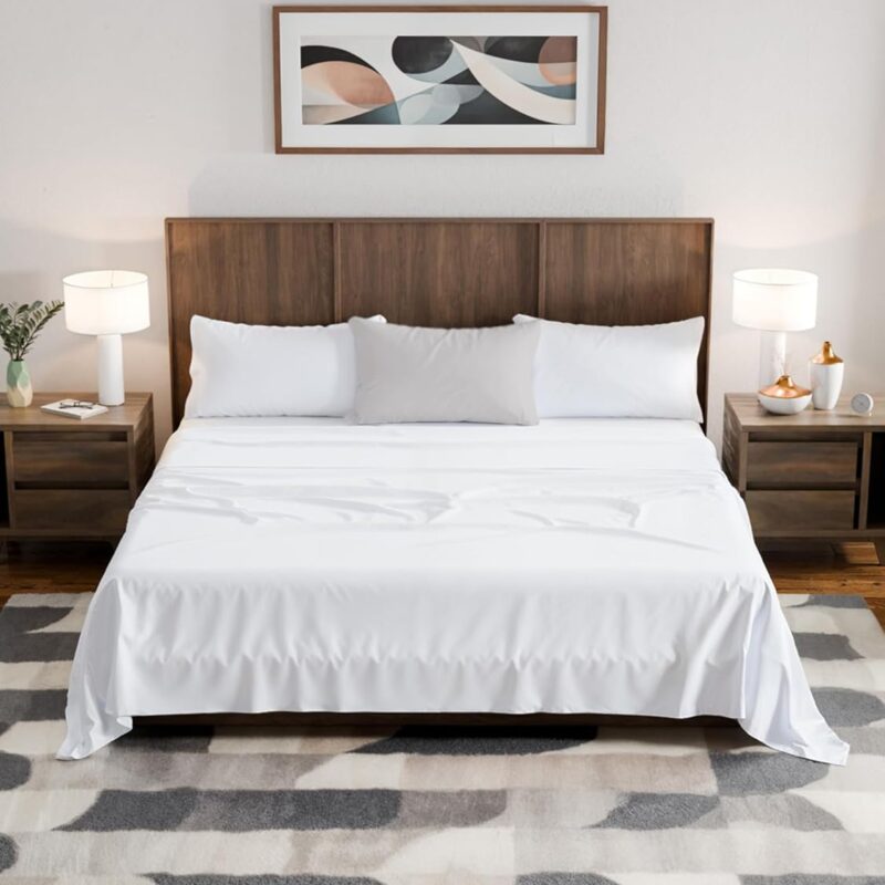 Wyoming King Sheet Set 84 x 84 – Luxury 4 PC Emperor Wyoming King Sheets for Superior Comfort – 16” Deep Pocket Fitted Wyoming King Sheets – Premium Softness, Durable, Breathable, Wrinkle-Resistant