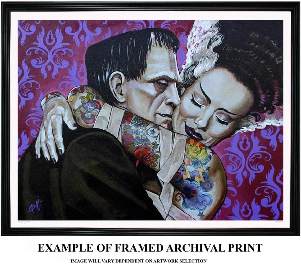 71h2AyIM1kL._AC_SL1024_.jpg Eat Me Drink Me by Mike Bell Alice in Wonderland Tattoo Framed Fine Art Print - Image 3