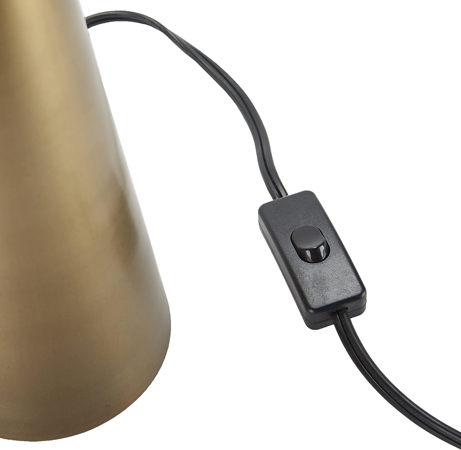 71iG2x7gAyL._AC_SL1500_.jpg Nourison 16" Antique Gold Metal Mushroom Table Lamp, Modern, Retro, Desk Light for Bedroom, Dining, Office, Entryway - Image 7