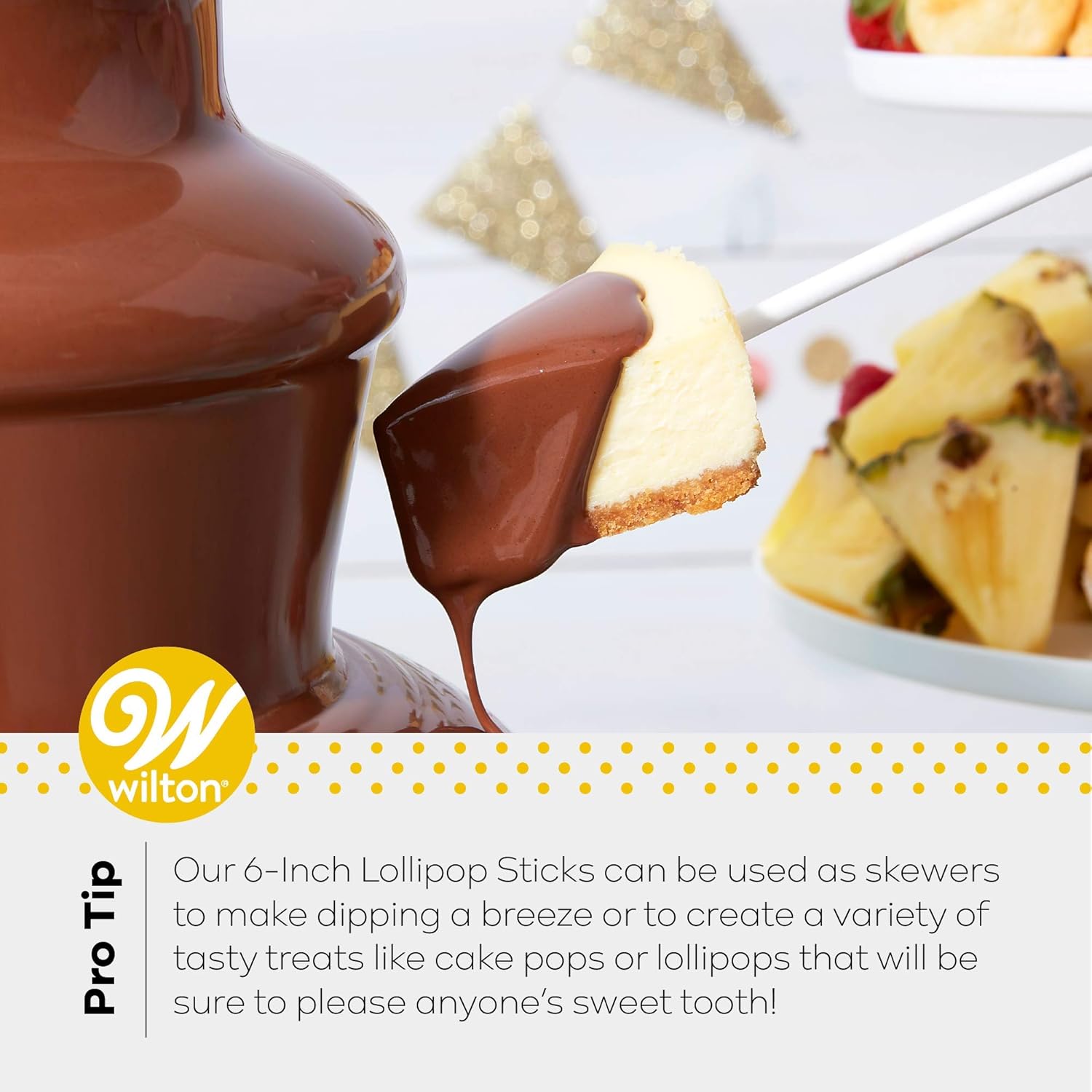 71irtlZOiyL._AC_SL1500_.jpg Wilton Chocolate Pro Chocolate Fountain and Fondue Fountain - Designed to Keep Chocolate Melted for Easy Treat Dipping, 3-Tier, 16-Inches Tall, 4-lb Capacity - Image 6