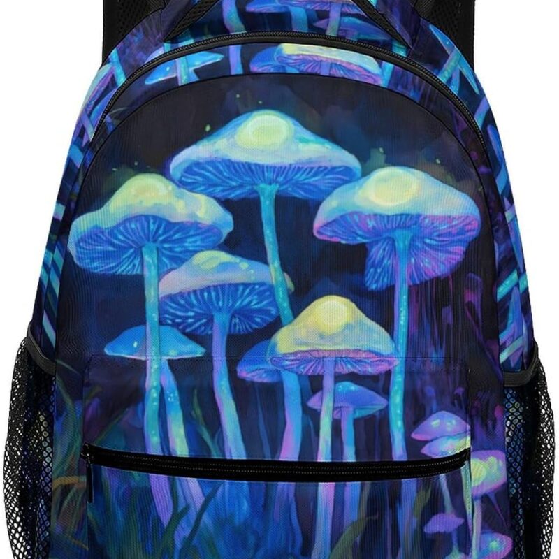 71kNHGRPZnL._AC_SL1500_.jpg (Psychedelic) Mushrooms Travel Backpack for Men Women Water Resistant Luggage Daypack Business Weekender Bag