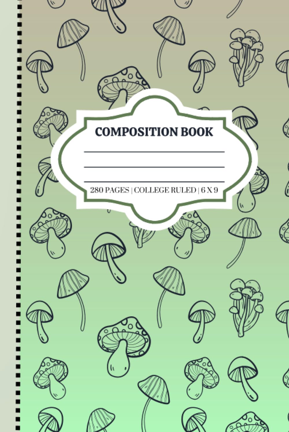 71lHAz7vytL._SL1491_.jpg Mushroom Themed Composition Notebook Planner Journal-Ombre Brown Green Cover: Ombre Brown Green Cover