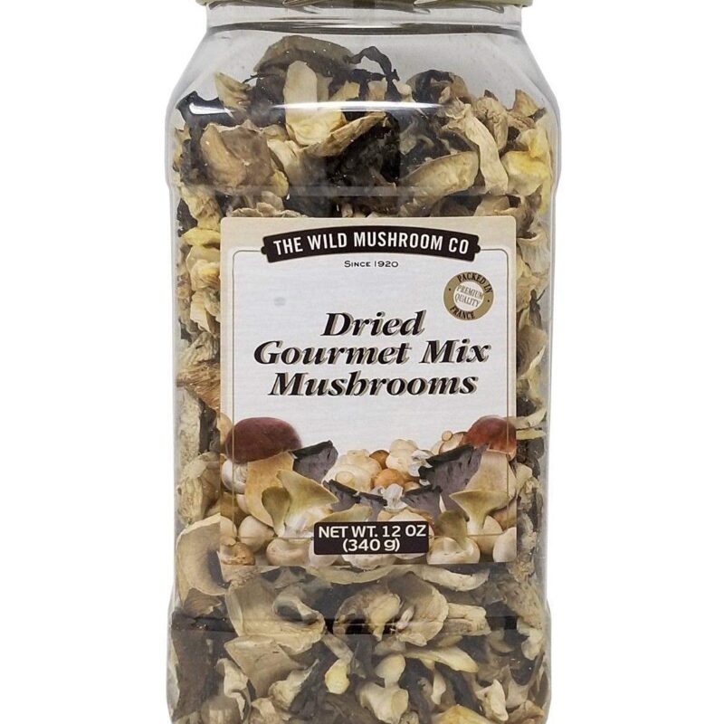 The Wild Mushroom Co. Dried Gourmet Mix European Mushrooms 12 Ounces (340g) (2 Pack)