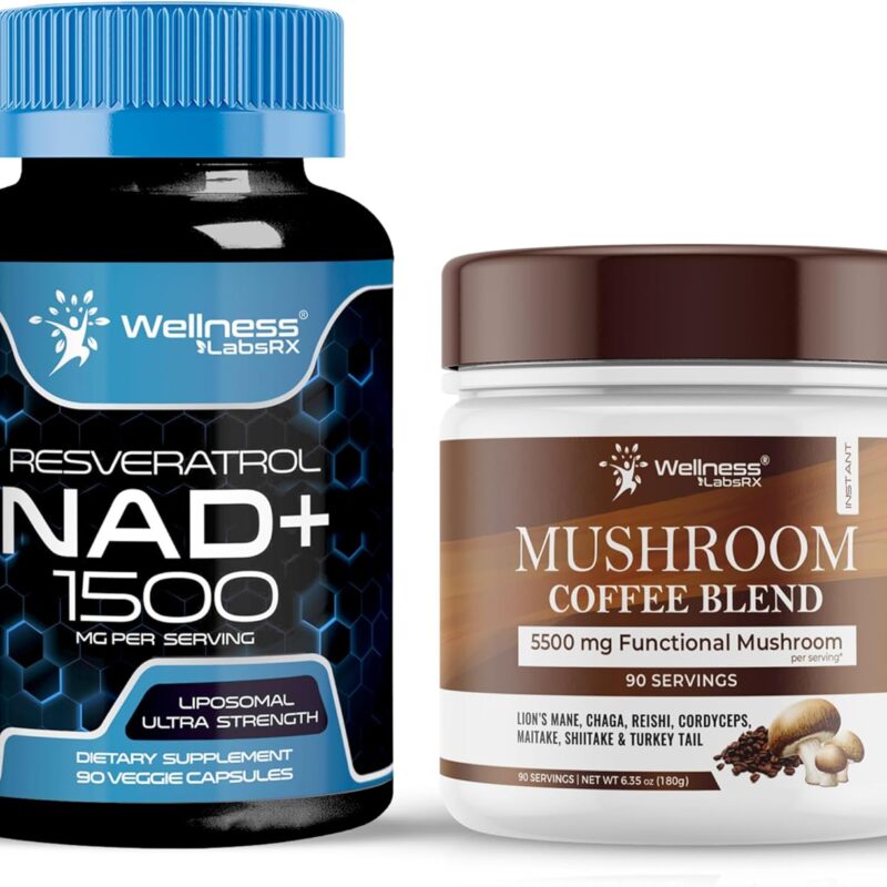 NAD+ Supplement Capsules 1500mg - Mushroom Coffee Blend